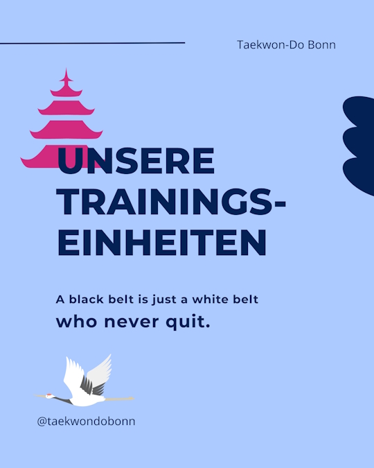Übersicht der Trainingseinheiten bei Taekwon-Do Bonn